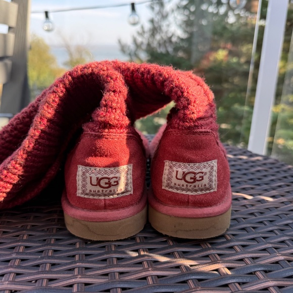 UGG 3-Button Cardy Knit - Burnt Orange - Size 6 - Two boots in one! - Picture 3 of 8